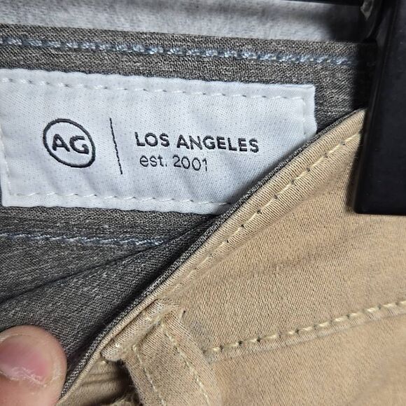 AG ADRIANO GOLDSCHMIED Tan The Tellis Modern Slim Italian Jeans sz 34x34 28" Ins - Picture 5 of 12